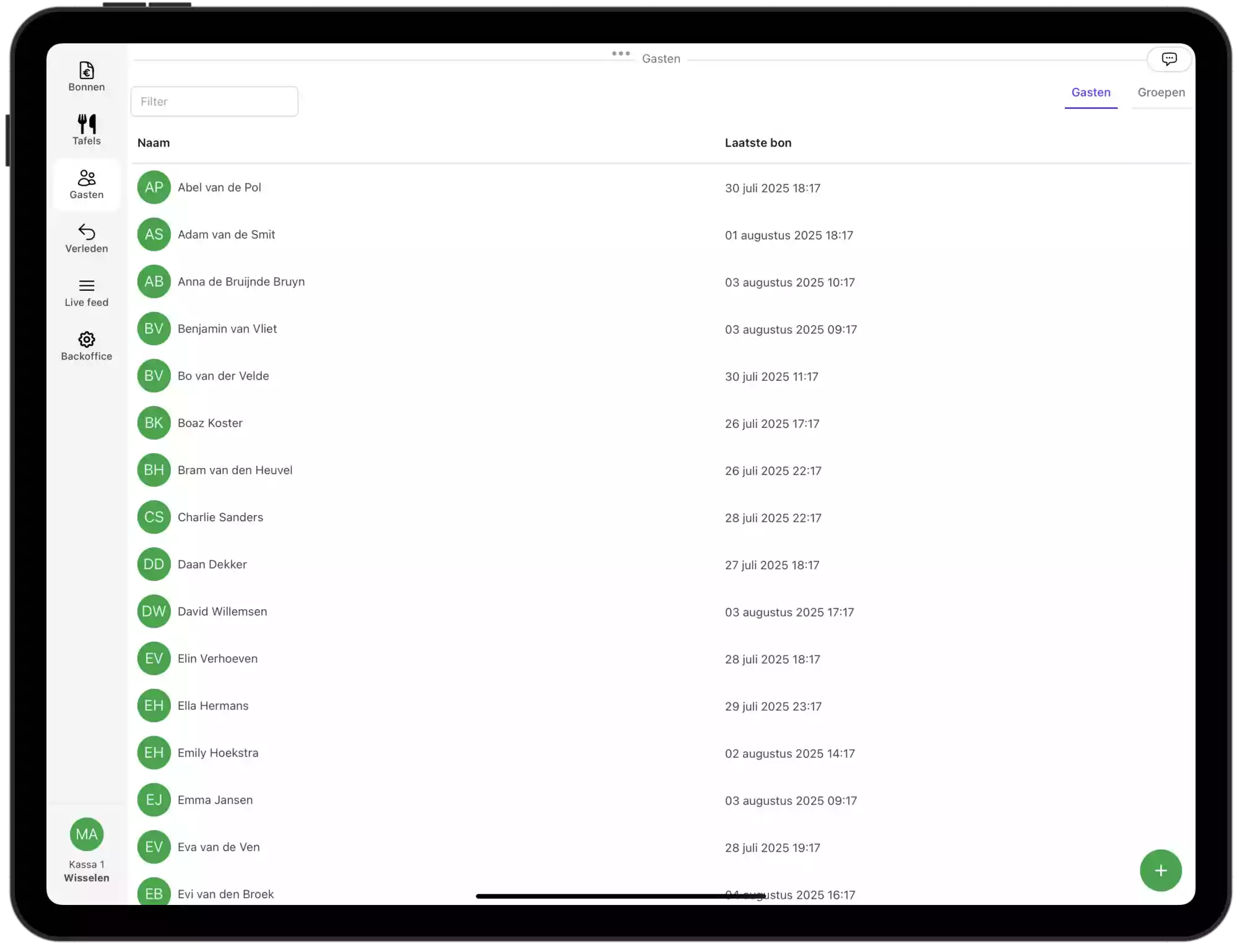 20Tabs Vaste Gasten Dashboard