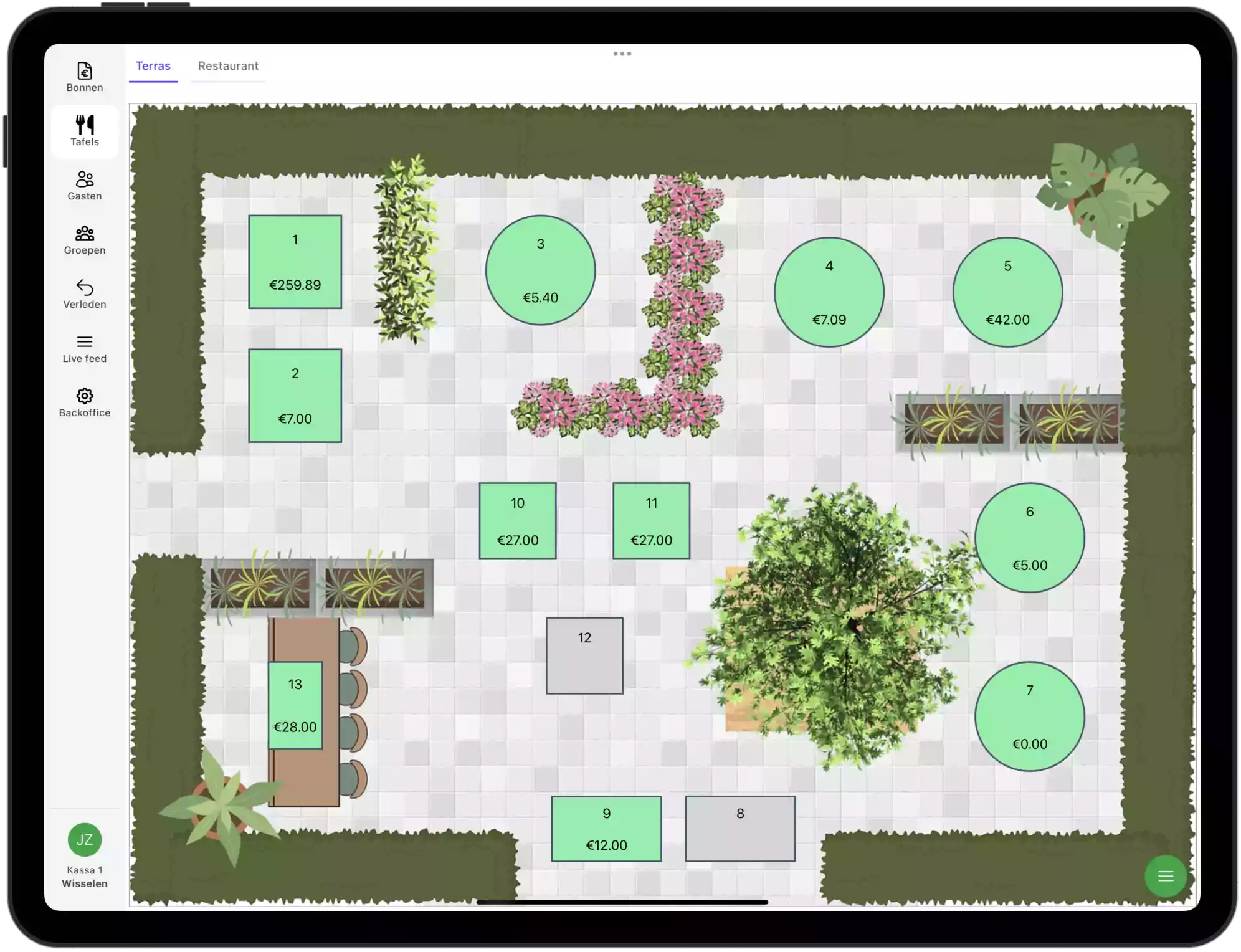 20Tabs Tafelbeheer Plattegrond